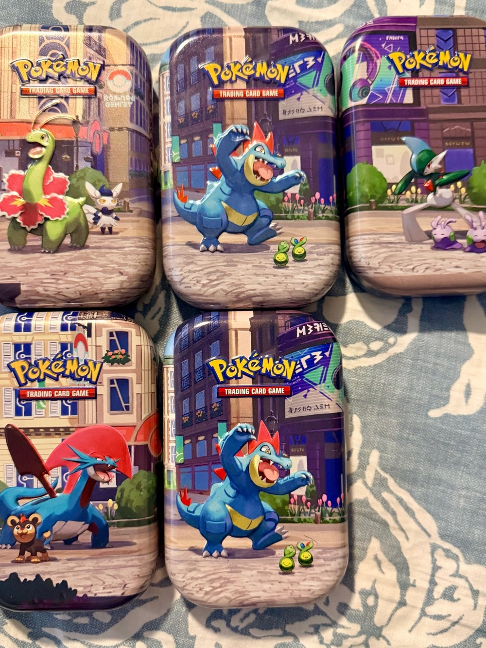 Pokemon Tins Set of 5- Tins Only